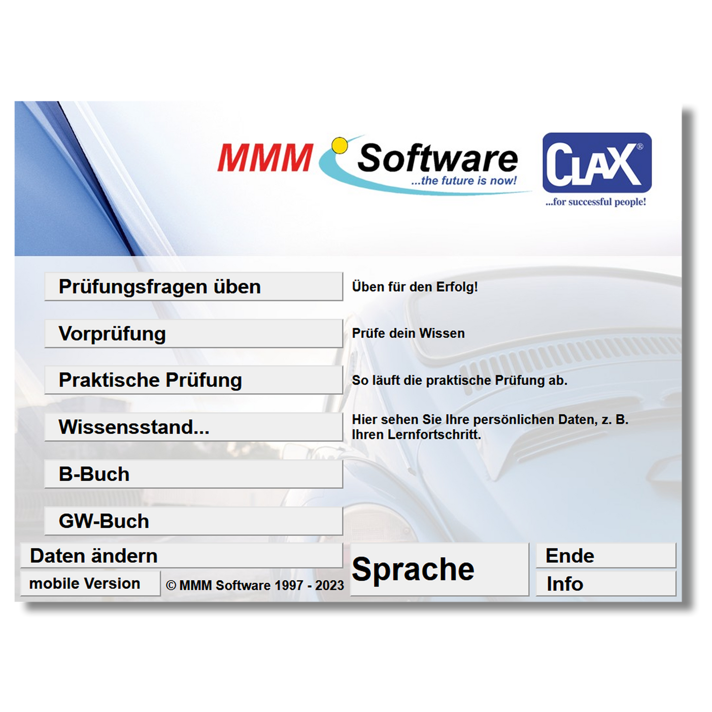 MMM Test Online Card für alle Klassen